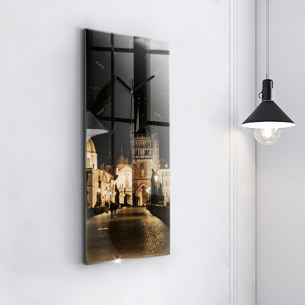 Zegar ścienny pionowy Most Karola w Pradze