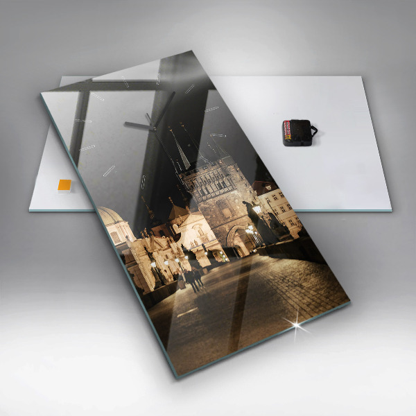 Zegar ścienny pionowy Most Karola w Pradze