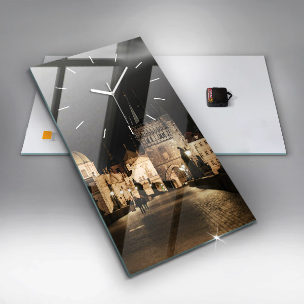 Zegar ścienny pionowy Most Karola w Pradze