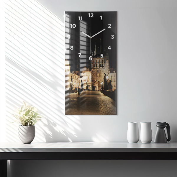 Zegar ścienny pionowy Most Karola w Pradze