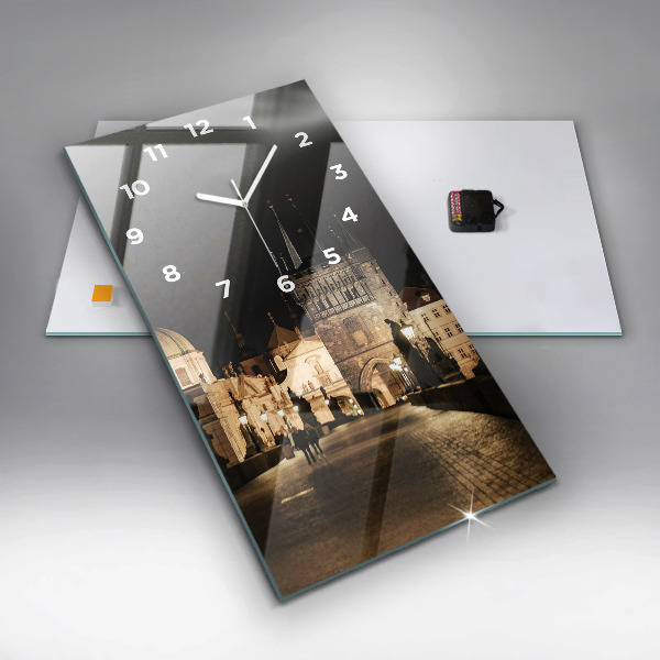 Zegar ścienny pionowy Most Karola w Pradze