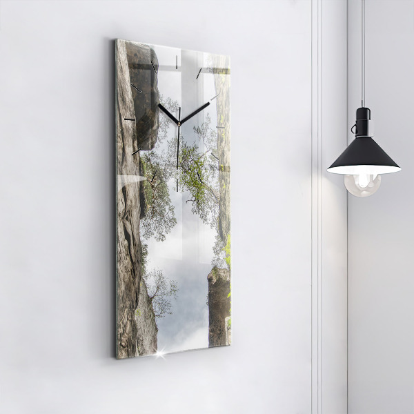 Zegar ścienny pionowy Skalne miasto w Czechach