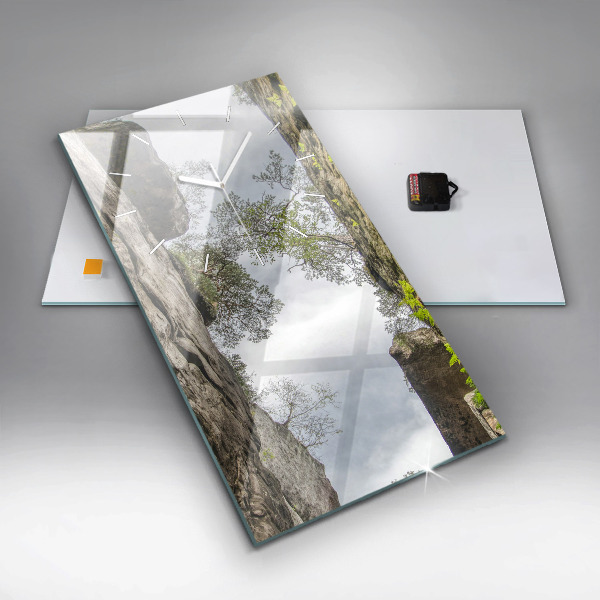 Zegar ścienny pionowy Skalne miasto w Czechach