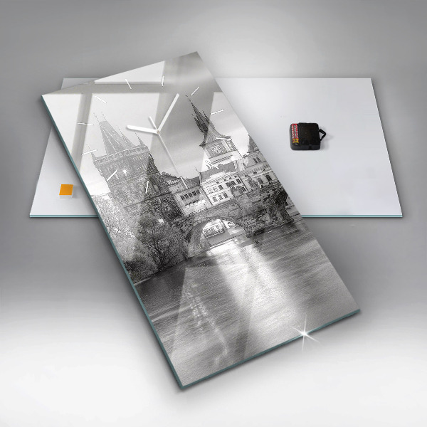 Zegar szklany pionowy Most Karola w Pradze