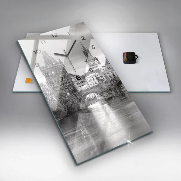 Zegar szklany pionowy Most Karola w Pradze