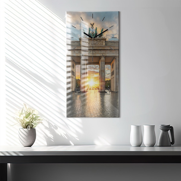 Zegar szklany pionowy Brama Brandenburska w Berlinie