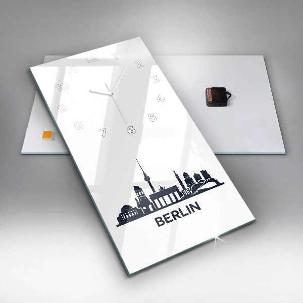 Zegar szklany pionowy Ilustracja miasta Berlin