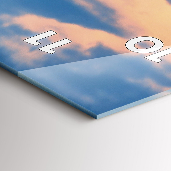 Zegar szklany pionowy Widok na ratusz