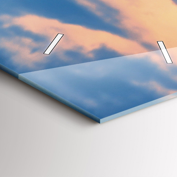 Zegar szklany pionowy Widok na ratusz