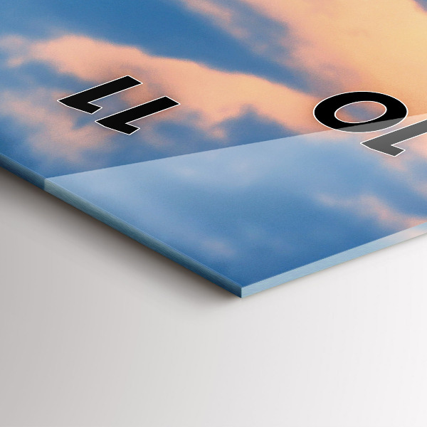 Zegar szklany pionowy Widok na ratusz