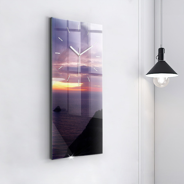 Zegar szklany pionowy Kamienna głowa