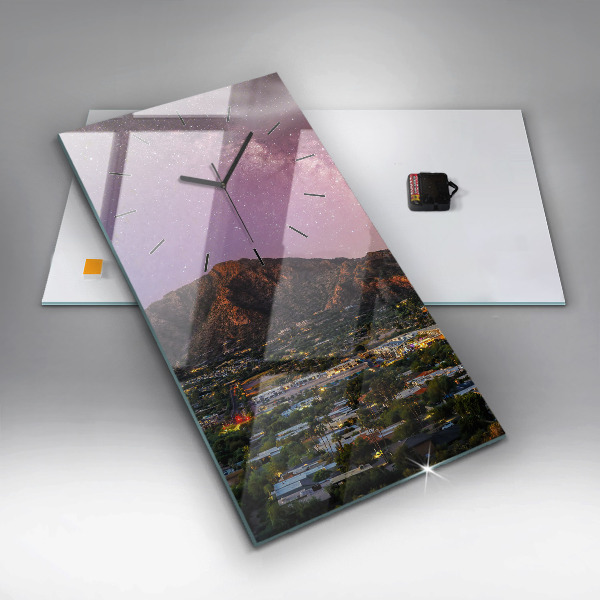 Zegar szklany pionowy Górski Krajobraz