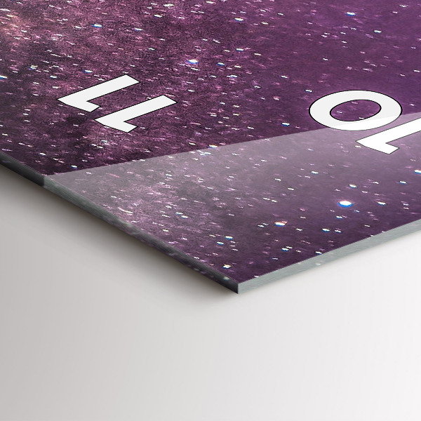 Zegar szklany pionowy Górski Krajobraz