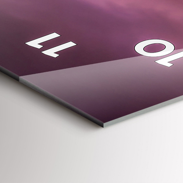 Zegar szklany pionowy Zachód słońca North Scottsdale