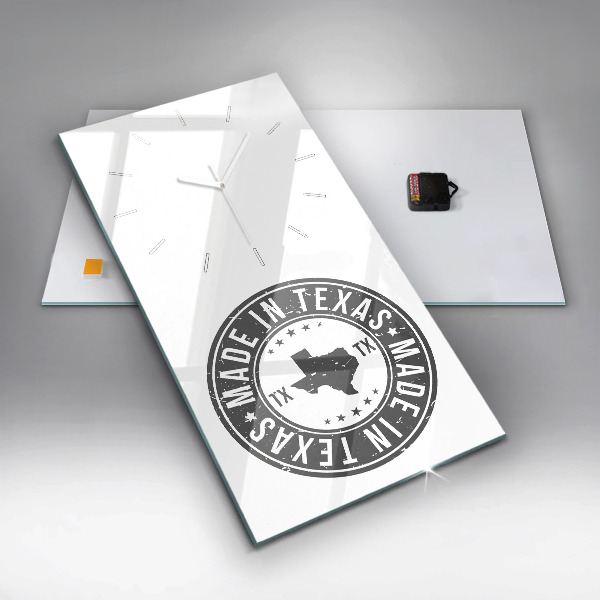 Zegar szklany pionowy Znaczek Texas