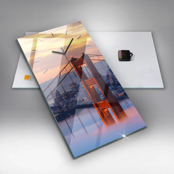 Zegar szklany pionowy Most w San Francisco