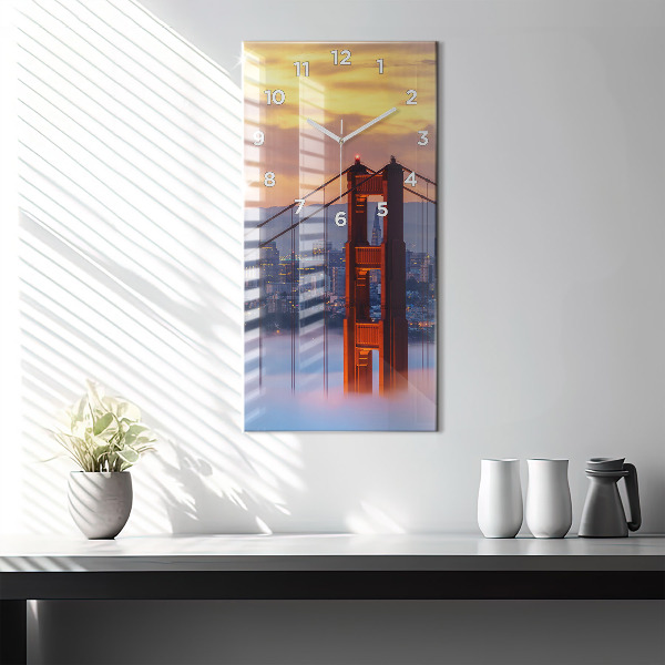 Zegar szklany pionowy Most w San Francisco
