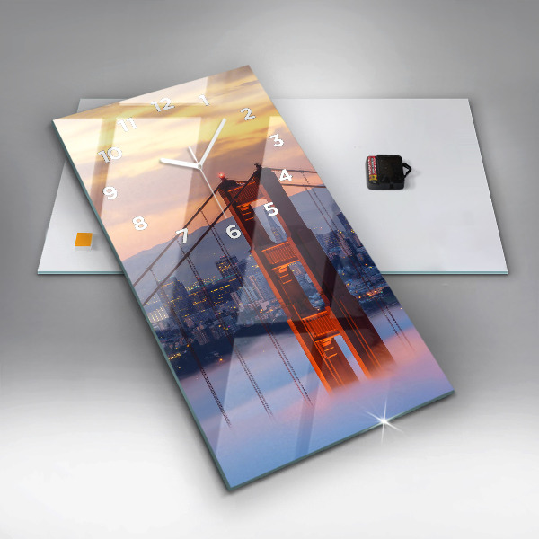 Zegar szklany pionowy Most w San Francisco