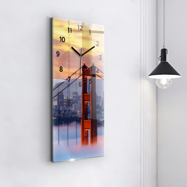 Zegar szklany pionowy Most w San Francisco