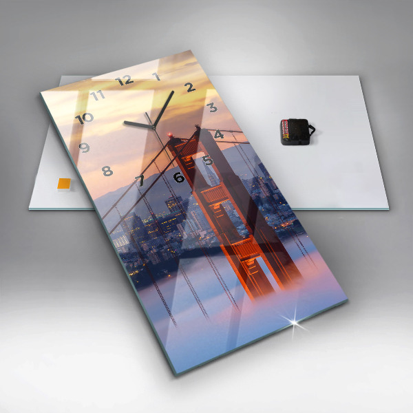 Zegar szklany pionowy Most w San Francisco