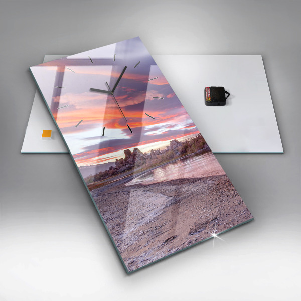 Zegar szklany pionowy Wschód słońca Kalifornia