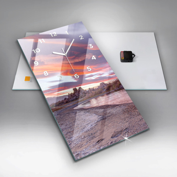 Zegar szklany pionowy Wschód słońca Kalifornia