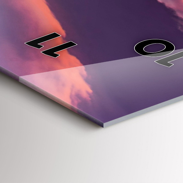 Zegar szklany pionowy Wschód słońca Kalifornia