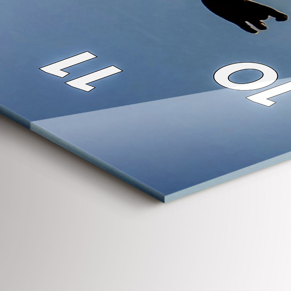 Zegar szklany pionowy Hiszpański taniec na morzu