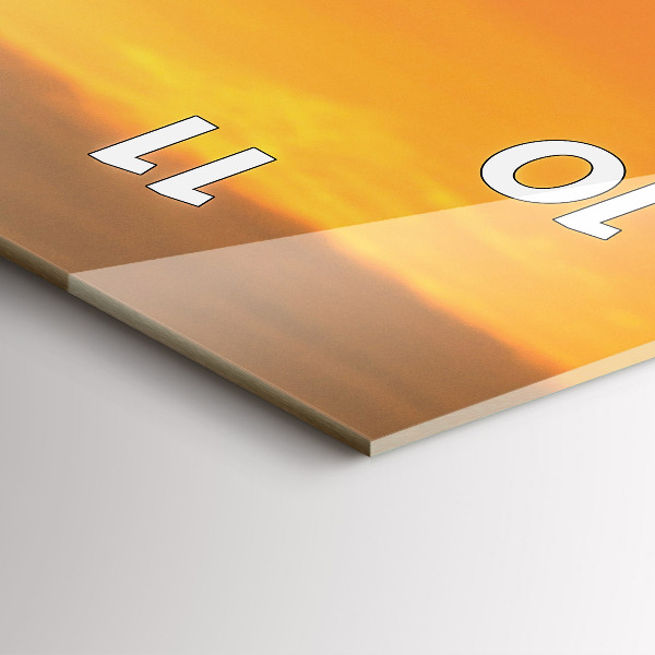 Zegar szklany pionowy Łąka lawendowa Francja