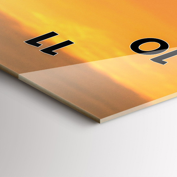 Zegar szklany pionowy Łąka lawendowa Francja