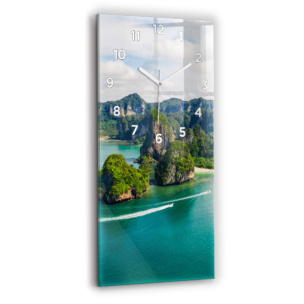 Zegar szklany pionowy Wyspa w Tajlandii