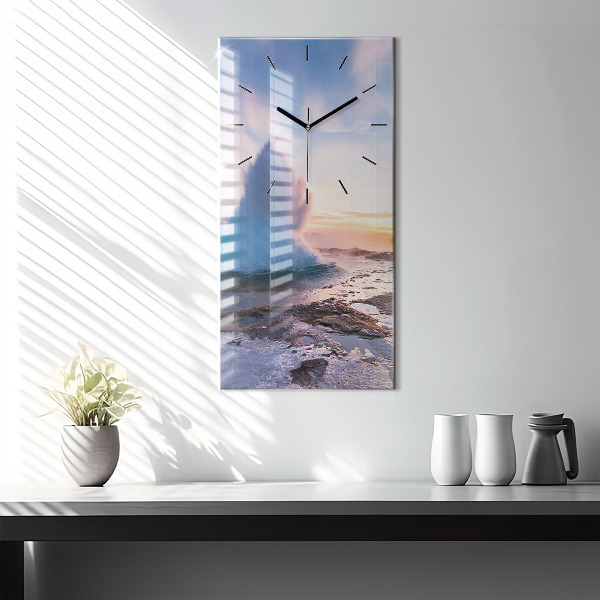 Zegar szklany pionowy Gejzer na wyspie Islandia