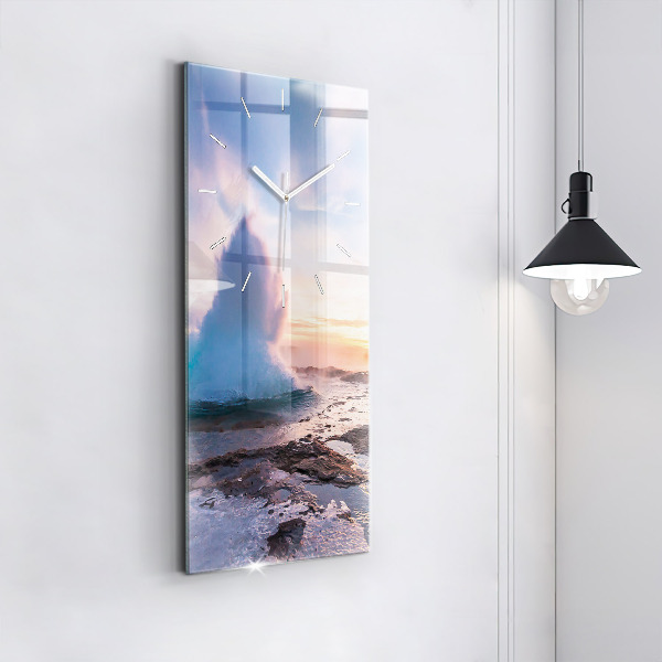 Zegar szklany pionowy Gejzer na wyspie Islandia