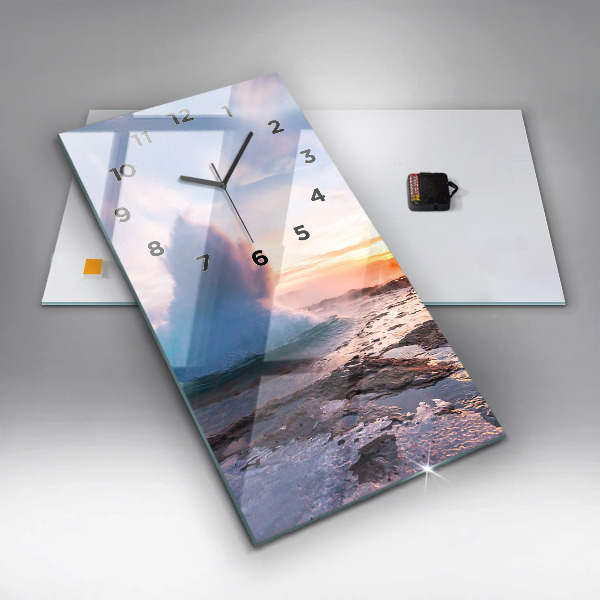 Zegar szklany pionowy Gejzer na wyspie Islandia