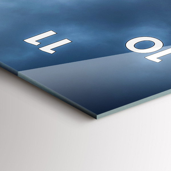 Zegar szklany pionowy Krajobraz z wodospadem