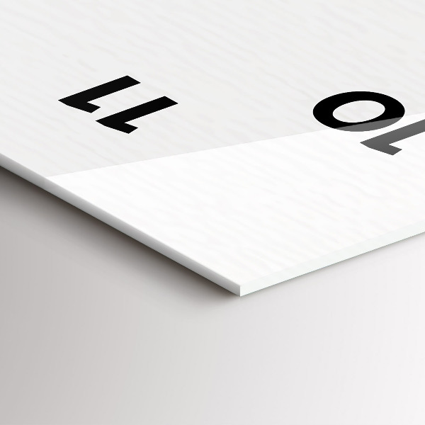 Zegar szklany pionowy Rysunkowe miasteczko