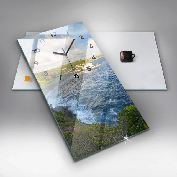 Zegar szklany pionowy Wybrzeże Oceanu