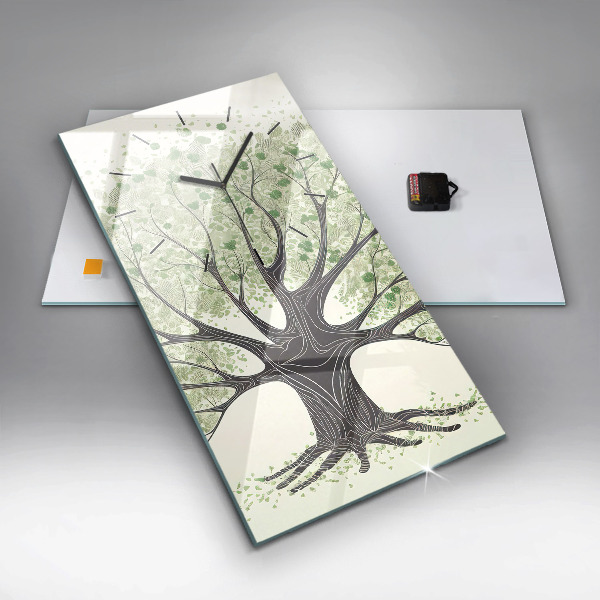 Zegar ścienny pionowy Duże drzewo natura