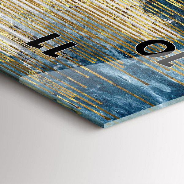 Zegar ścienny pionowy Dekoracyjny wzór i złoto