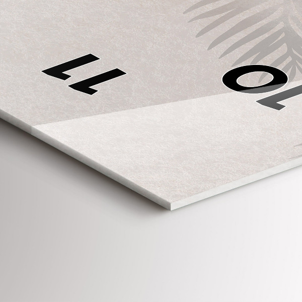 Zegar ścienny pionowy Tropikalne liście boho