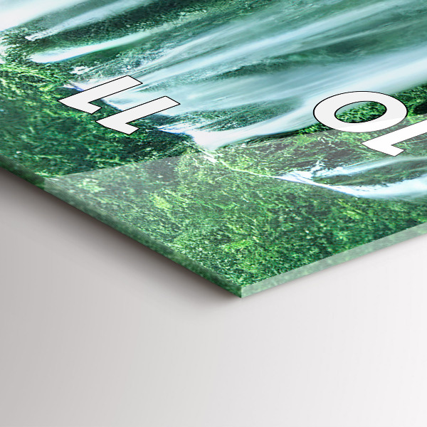 Zegar ścienny pionowy Wodospad wśród mchu