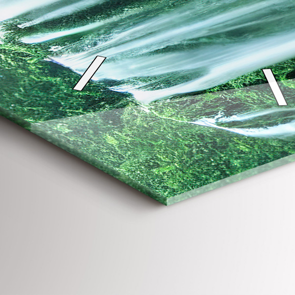 Zegar ścienny pionowy Wodospad wśród mchu