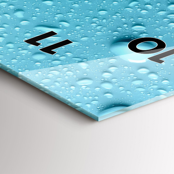 Zegar ścienny pionowy Krople wody na szkle