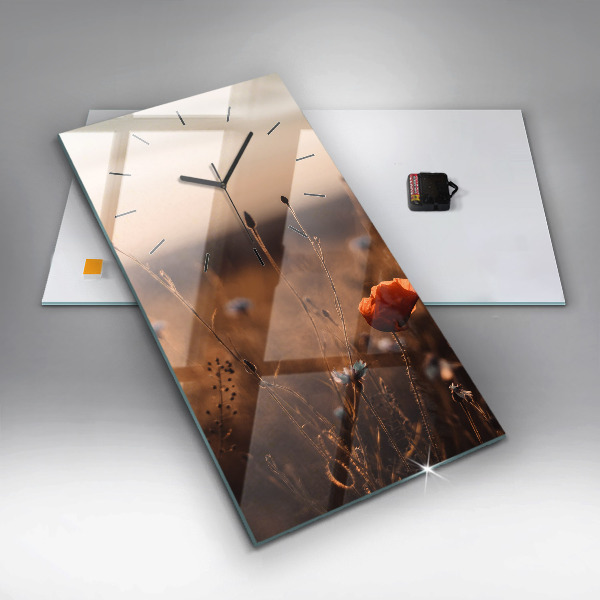 Zegar ścienny pionowy Pole wschód słońca