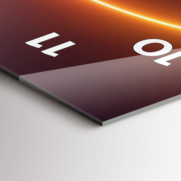 Zegar ścienny pionowy 3D dym abstrakcja