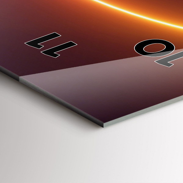 Zegar ścienny pionowy 3D dym abstrakcja