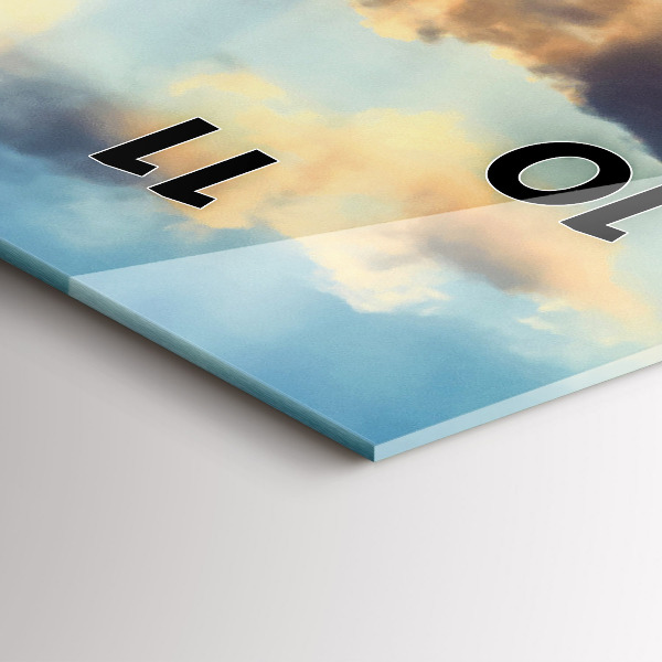 Zegar szklany pionowy Zachód słońca na plaży