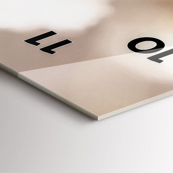 Zegar szklany pionowy Małe białe kwiaty