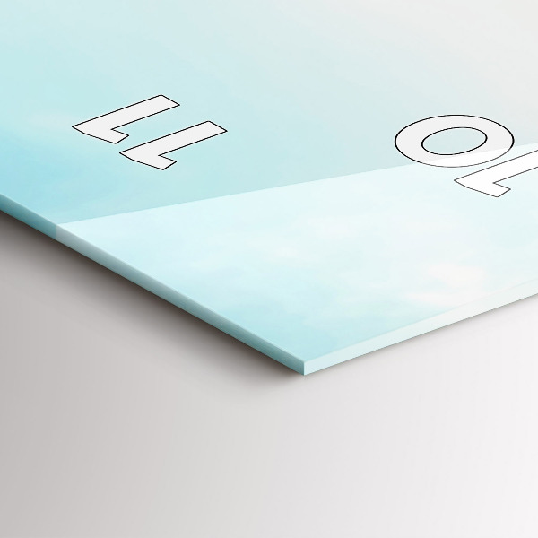 Zegar szklany pionowy Łódki na jeziorze