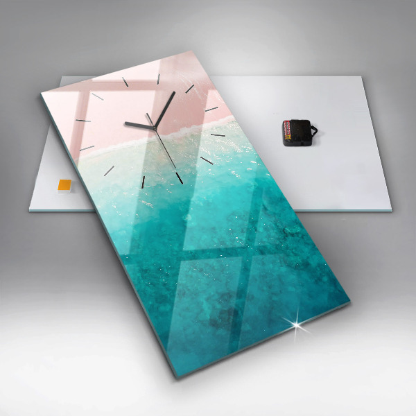 Zegar szklany pionowy Plaża morze piasek